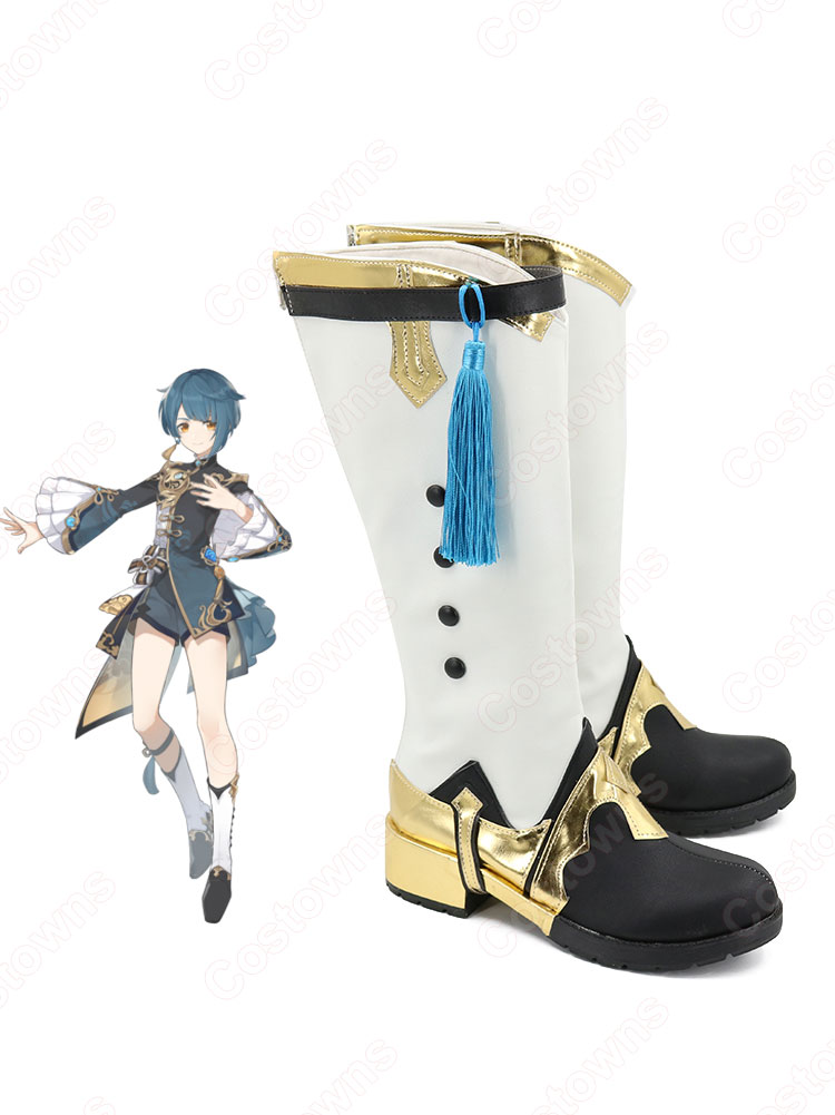 行秋(ゆくあき) コスプレ靴『原神(げんしん)』 コスプレ シューズ/ブーツ コスプレ用 道具 男女兼用-2