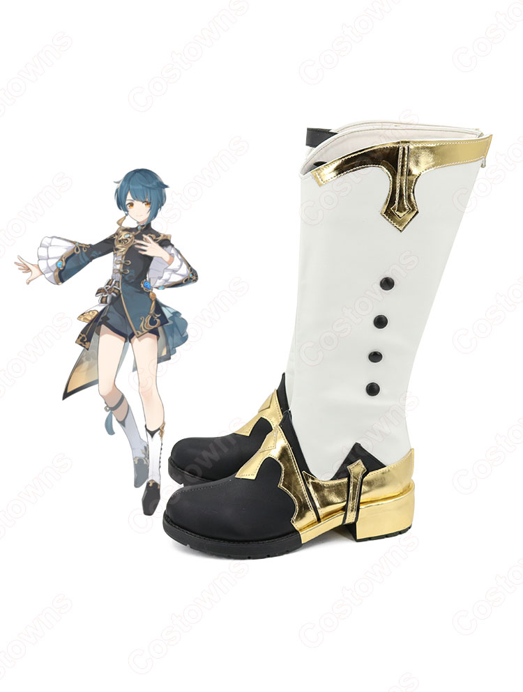 行秋(ゆくあき) コスプレ靴『原神(げんしん)』 コスプレ シューズ/ブーツ コスプレ用 道具 男女兼用-4
