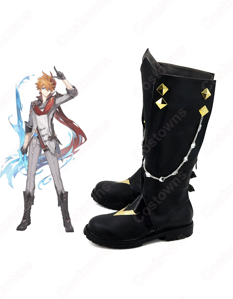 タルタリヤ（Tartaglia） 公子 コスプレ靴『原神(げんしん)』 コスプレ シューズ/ブーツ コスプレ用 道具 男女兼用-4