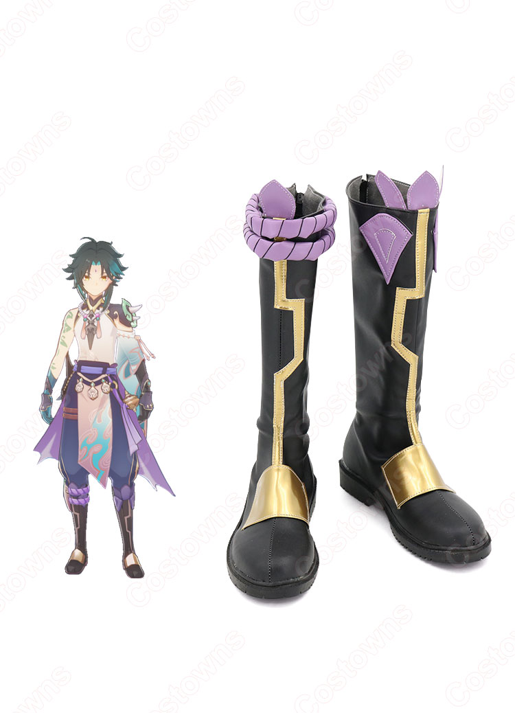 魈(ショウ) コスプレ靴『原神(げんしん)』 コスプレ シューズ/ブーツ コスプレ用 道具 男女兼用-1