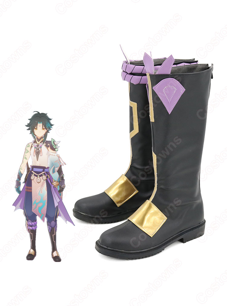 魈(ショウ) コスプレ靴『原神(げんしん)』 コスプレ シューズ/ブーツ コスプレ用 道具 男女兼用-2