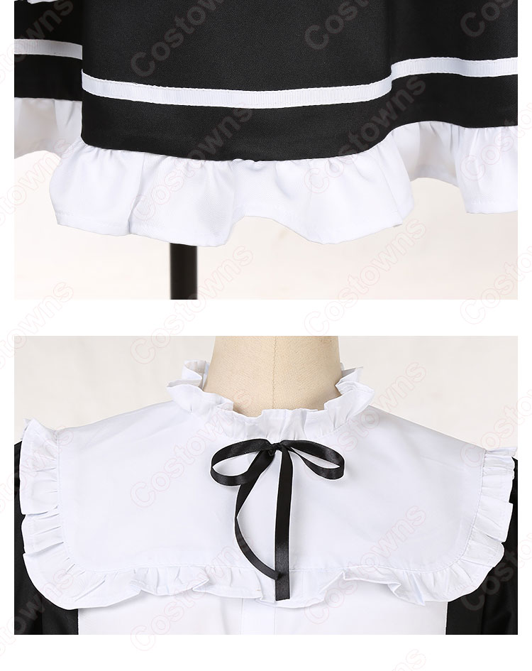 リゼロ ラム＆レム 氷季服 メイド服 コスプレ衣装 『Re:ゼロから始める異世界生活』（リ・ゼロからはじめるいせかいせいかつ） 冬服 cosplay  仮装 変装 - Costowns