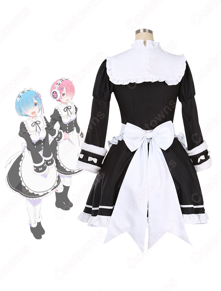 全ての 『Re:ゼロから始める異世界生活』（リ・ゼロからはじめるいせかいせいかつ） コスプレ衣装 メイド服 氷季服 ラム＆レム リゼロ 冬服 Costowns - 変装 仮装  cosplay コスプレ衣装