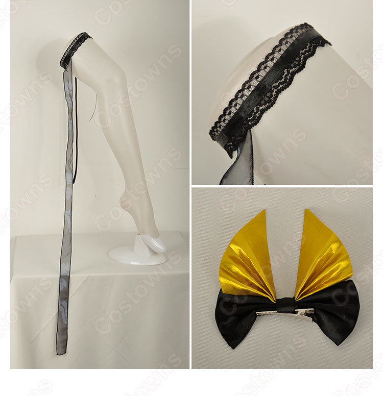 洛天依(ルォ・テンイ)金糸雀チャイナドレス コスプレ衣装-9