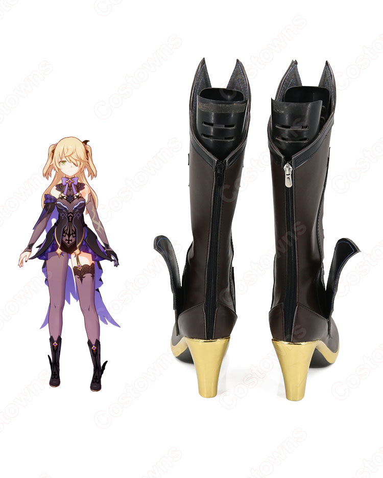 フィッシュル・ヴォン・ルフシュロス・ナフィードット(エミ) コスプレ靴『原神(げんしん)』 断罪の皇女フィッシュル コスプレ シューズ/ブーツ コスプレ用 道具 男女兼用-4