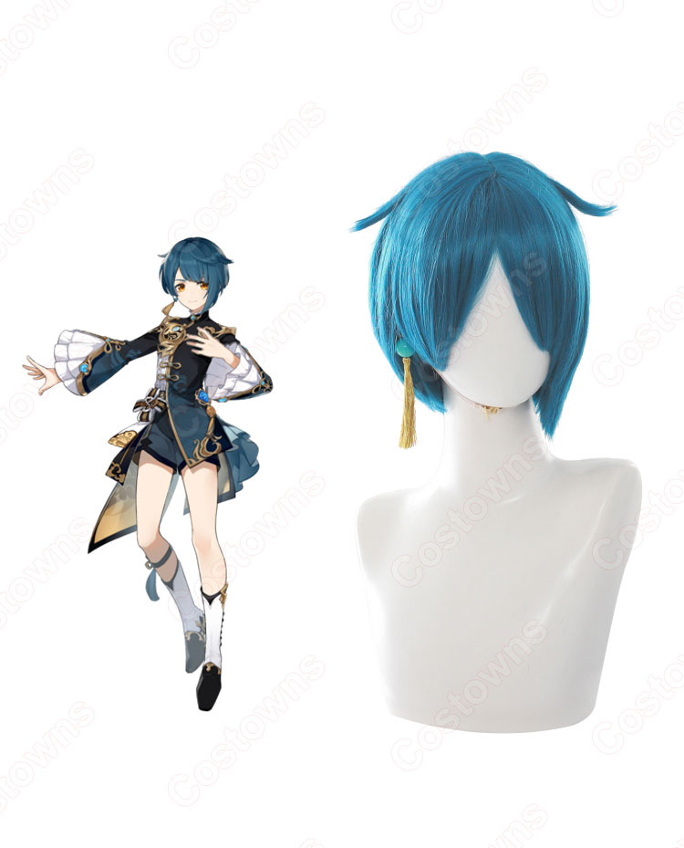 行秋（ユクアキ） コスプレウィッグ 『原神(げんしん)』 耐熱かつら cosplay wig 通販-1