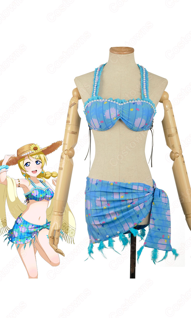 絢瀬絵里（あやせえり） ＜プール編Part2 いいお天気だから＞ 覚醒後 コスプレ衣装 『ラブライブ!』 ビキニ姿 水着 cosplay 仮装 変装-2
