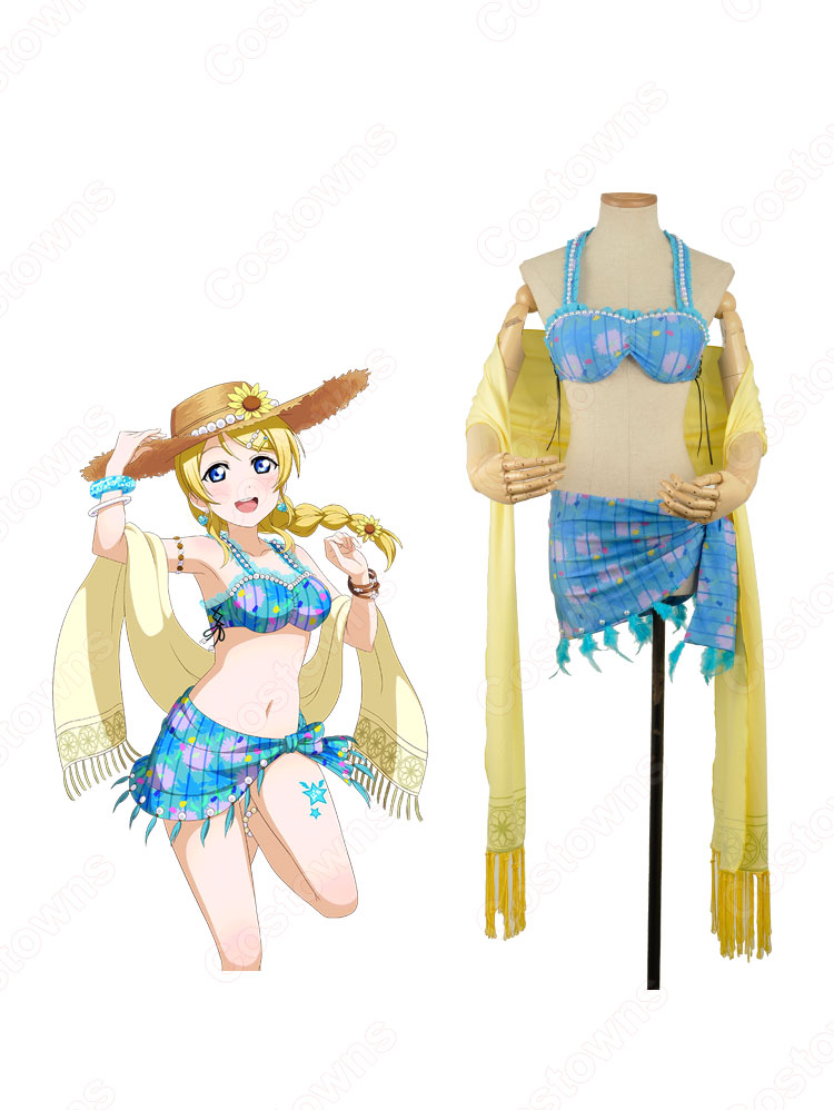 絢瀬絵里（あやせえり） ＜プール編Part2 いいお天気だから＞ 覚醒後 コスプレ衣装 『ラブライブ!』 ビキニ姿 水着 cosplay 仮装 変装-1