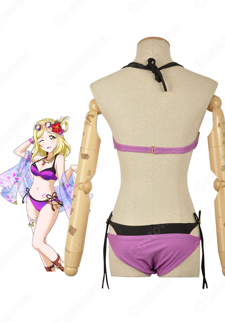 小原鞠莉（おはらまり） ＜水着編 体力勝負どんとこい＞ 覚醒後 コスプレ衣装 『ラブライブ!サンシャイン!!』 ビキニ姿 水着 cosplay 仮装 変装-5