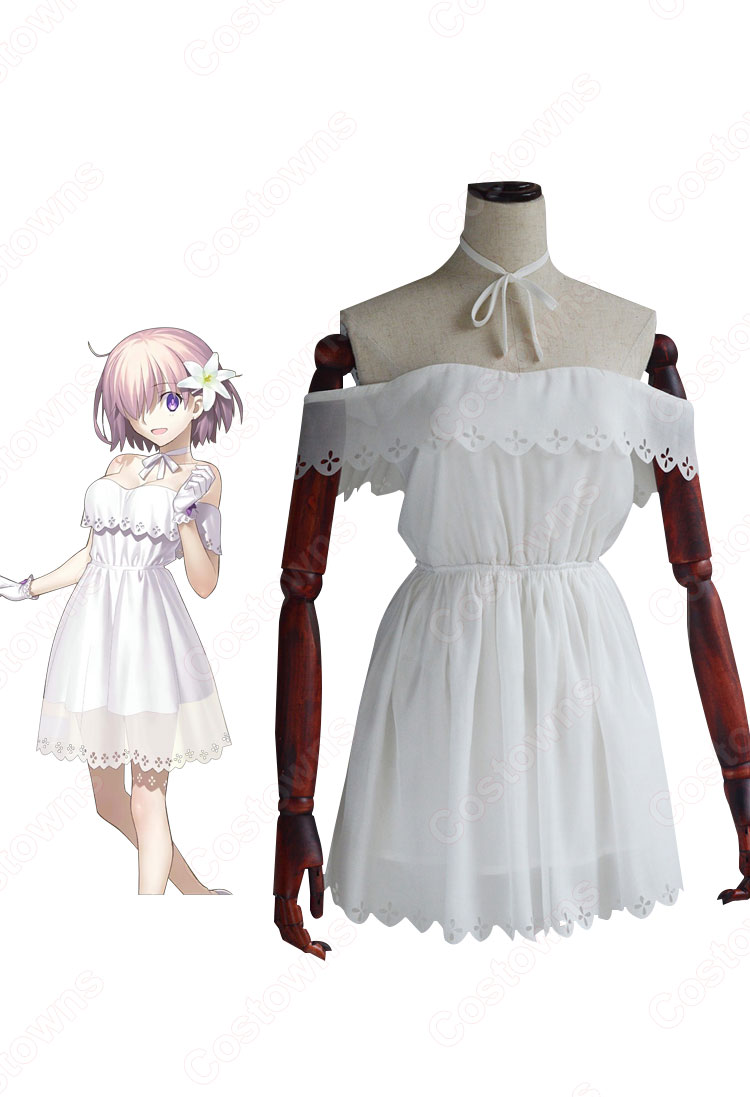 FGO マシュ・キリエライト 英霊正装 ドレス コスプレ衣装 『Fate/Grand Order』(フェイト・グランドオーダー) 二周年記念 cosplay 仮装 変装-1