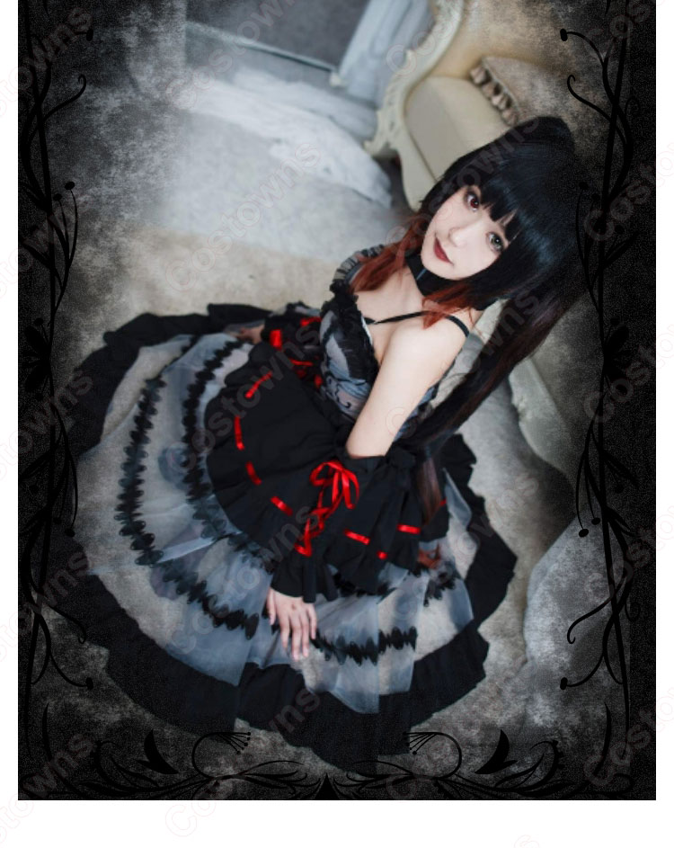 時崎狂三(ときさきくるみ) ドレス コスプレ衣装 『デート・ア・ライブ』 cosplay 仮装 変装-2