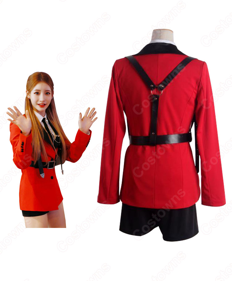 韓国 ANS 「Say My Name」 赤 ジャズダンス衣装 KPOP TV Show アイドルスタイル衣装 ファッション ステージ衣装-3