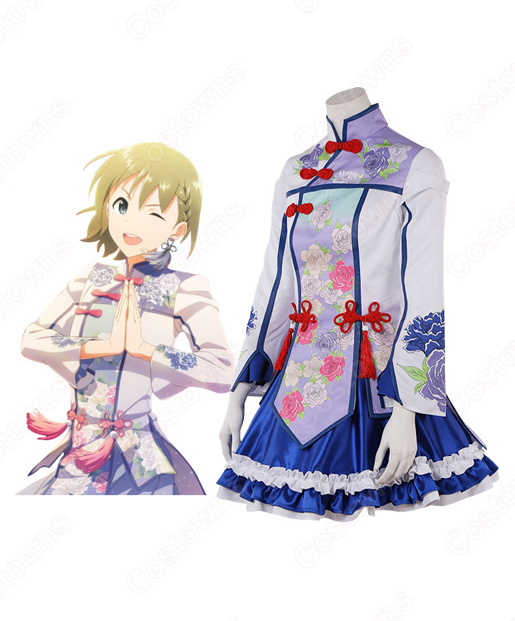 美味さ魅せる香港 卯月巻緒（うづきまきお） コスプレ衣装 『アイドルマスター SideM』 イベント第170弾「歓迎来到 Cafe Parade！」 チャイナドレス 風 cosplay 仮装 変装-4