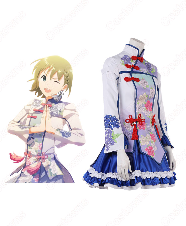 美味さ魅せる香港 卯月巻緒（うづきまきお） コスプレ衣装 『アイドルマスター SideM』 イベント第170弾「歓迎来到 Cafe Parade！」 チャイナドレス 風 cosplay 仮装 変装-3