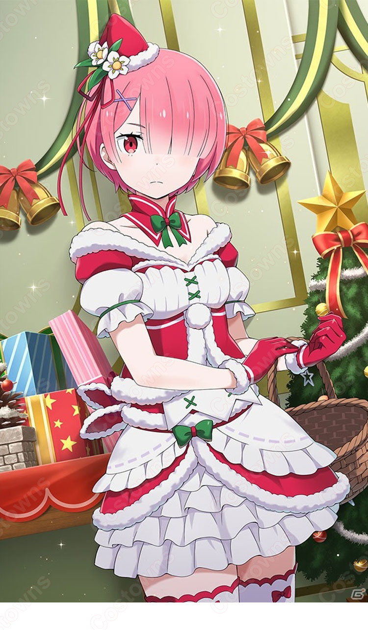 リゼロス ラム クリスマス衣装 コスプレ衣装 『Re:ゼロから始める異世界生活 Lost in Memories』 聖夜の装い cosplay 仮装 変装-1