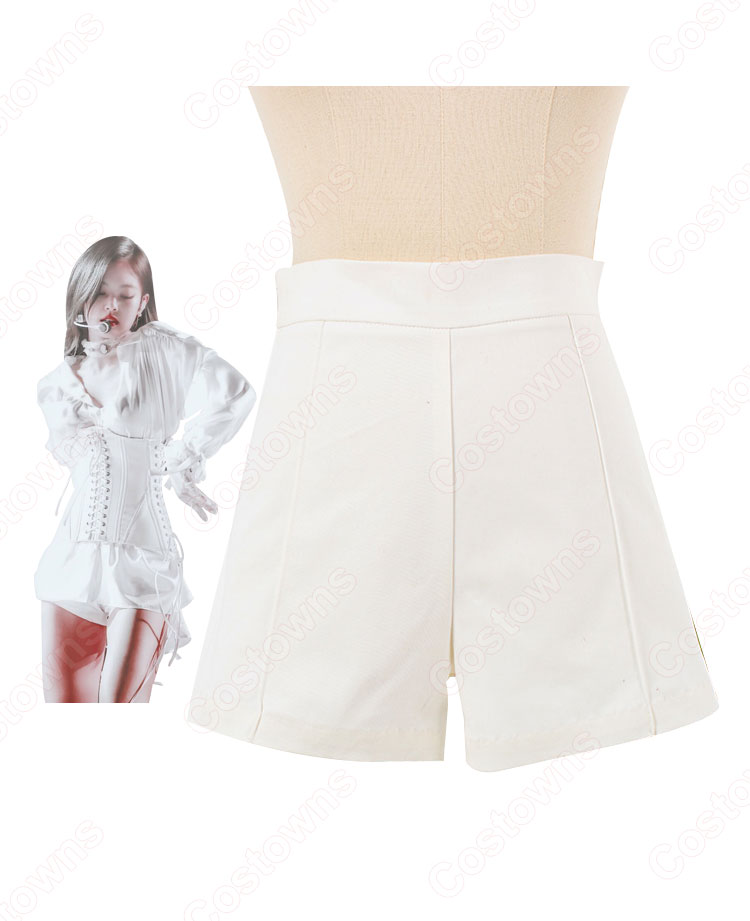 JENNIE(ジェニー) 白い衣装 ダンス服 第33回ゴールデンディスクアワード SOLO(ソロ) ライブ衣装 BLACKPINK（ブラックピンク） 韓国 アイドルスタイル ステージ衣装-6