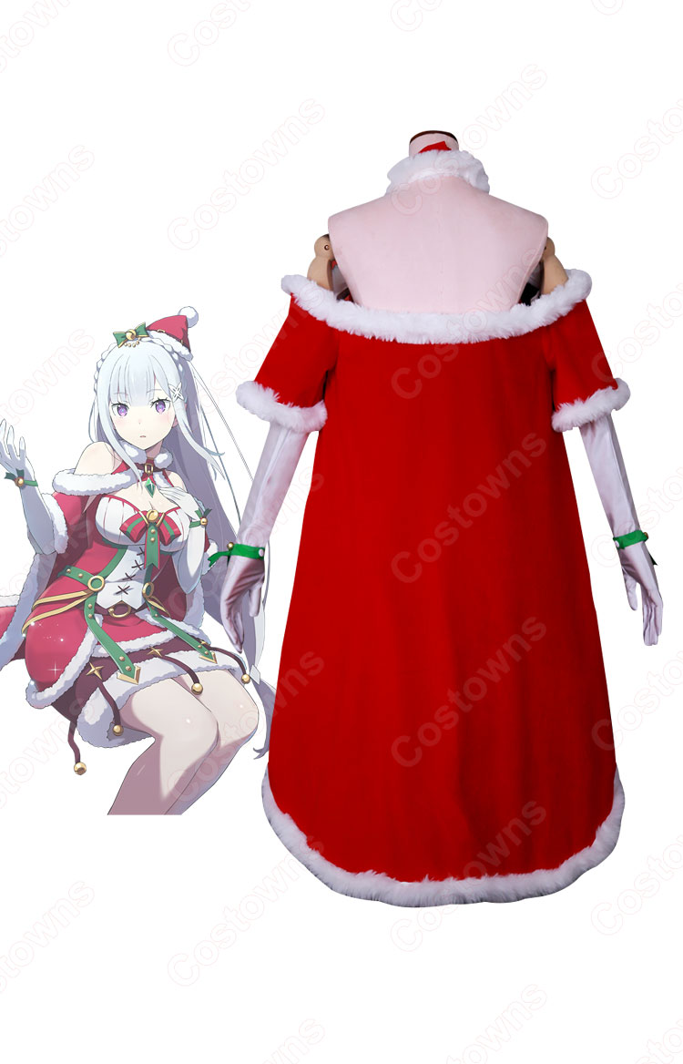 リゼロス エミリア クリスマス衣装 コスプレ衣装 『Re:ゼロから始める異世界生活 Lost in Memories』 聖夜の装い cosplay 仮装 変装-4