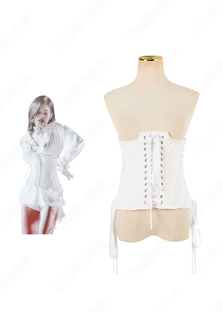 JENNIE(ジェニー) 白い衣装 ダンス服 第33回ゴールデンディスクアワード SOLO(ソロ) ライブ衣装 BLACKPINK（ブラックピンク） 韓国 アイドルスタイル ステージ衣装-5