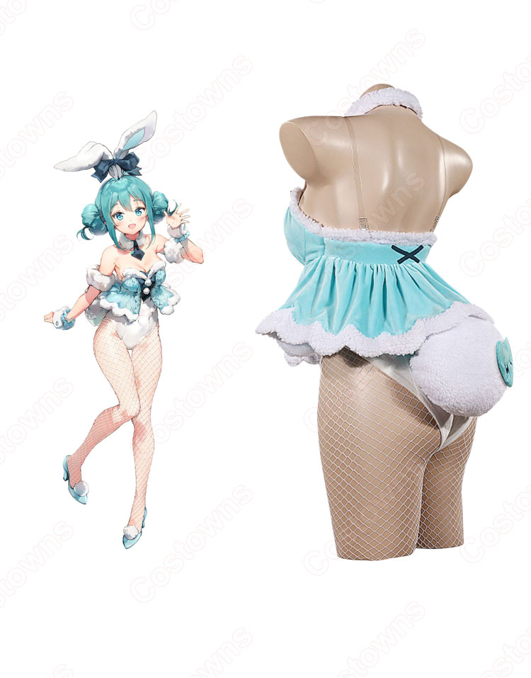 初音ミク　白うさぎ　コスプレ衣装 初音ミク（はつねミク） 白うさぎ コスプレ衣装 「BiCute
