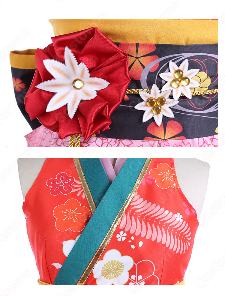 デレステ 小早川紗枝（こばやかわさえ） 華ほころびる宴 和服 コスプレ衣装 『アイドルマスター シンデレラガールズ スターライトステージ』 cosplay 仮装 変装-6