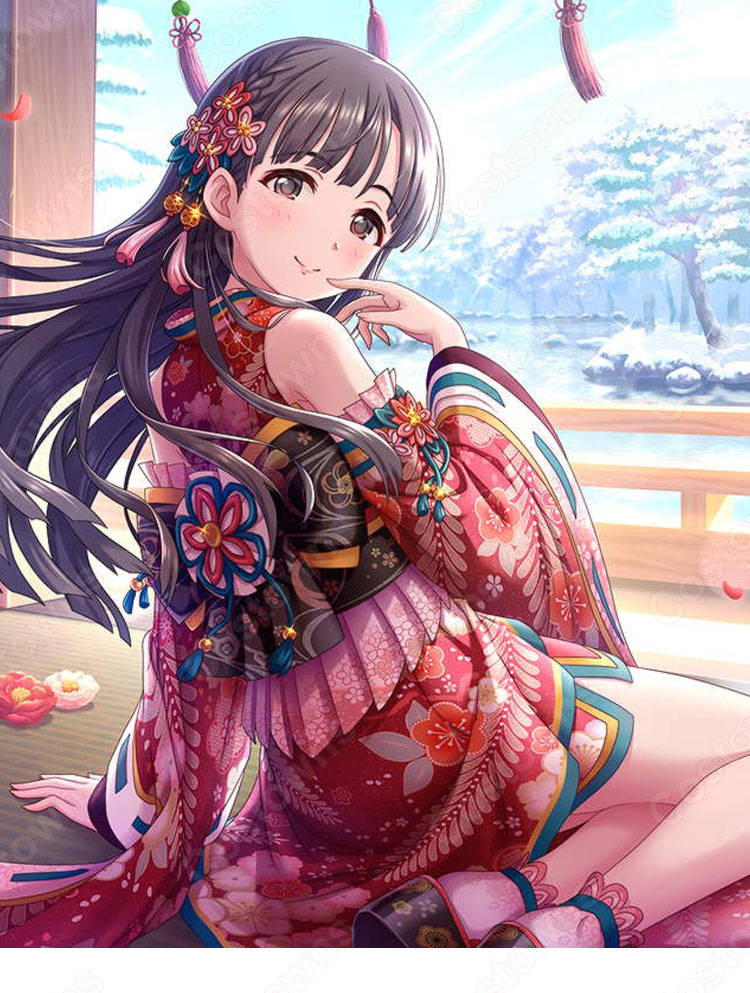 デレステ 小早川紗枝（こばやかわさえ） 華ほころびる宴 和服 コスプレ衣装 『アイドルマスター シンデレラガールズ スターライトステージ』  cosplay 仮装 変装 - Costowns