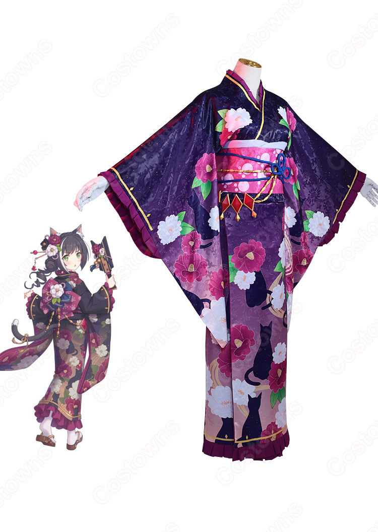 プリコネR 正月キャル(ニューイヤー) 振袖/晴れ着Ver コスプレ衣装 『プリンセスコネクト！Re:Dive』（プリンセスコネクト リダイブ） 着物 cosplay 仮装 変装-3
