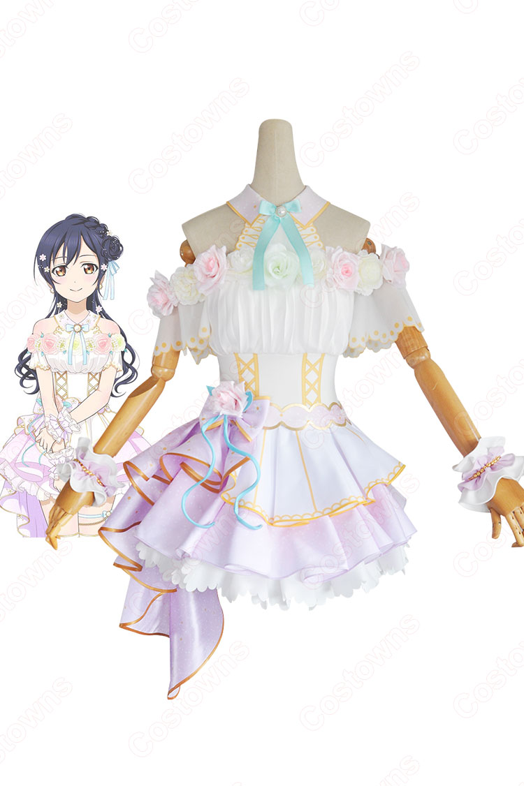 園田海未（そのだうみ） ＜フラワーフェスティバル編＞ コスプレ衣装 『ラブライブ！ スクールアイドルフェスティバル』（スクフェス） cosplay  仮装 変装 - Costowns