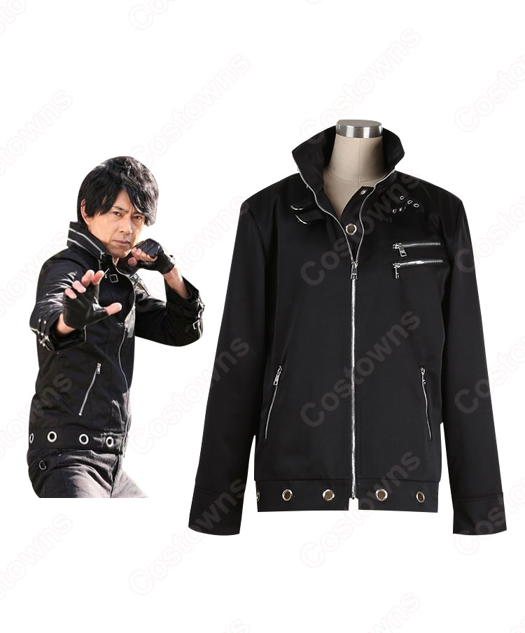 南光太郎(みなみこうたろう) 黒いジャケット / コート コスプレ衣装 『スーパーヒーロー大戦GP 仮面ライダー3号』(スーパーヒーローたいせんグランプリ かめんライダー3ごう) cosplay 仮装 変装-1