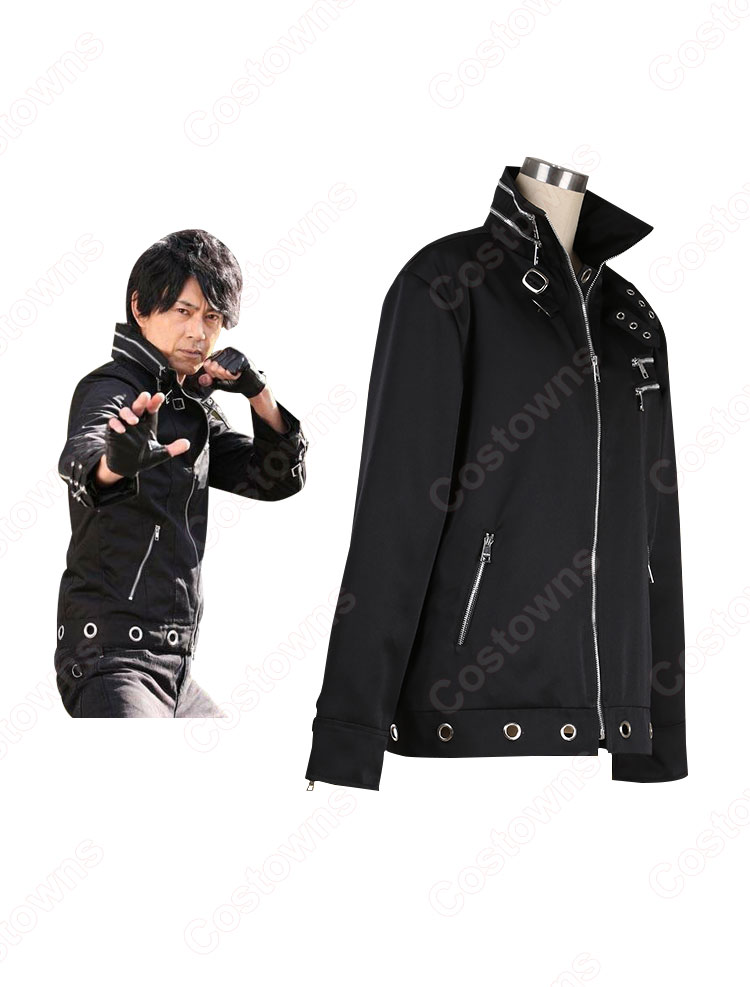 南光太郎(みなみこうたろう) 黒いジャケット / コート コスプレ衣装 『スーパーヒーロー大戦GP 仮面ライダー3号』(スーパーヒーローたいせんグランプリ かめんライダー3ごう) cosplay 仮装 変装-2