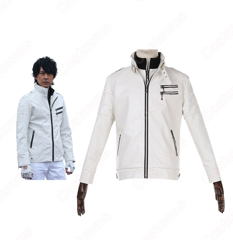 南光太郎(みなみこうたろう) 白い衣装 コスプレ衣装 『スーパーヒーロー大戦GP 仮面ライダー3号』(スーパーヒーローたいせんグランプリ かめんライダー3ごう) 白ジャケット / コート cosplay 仮装 変装-1