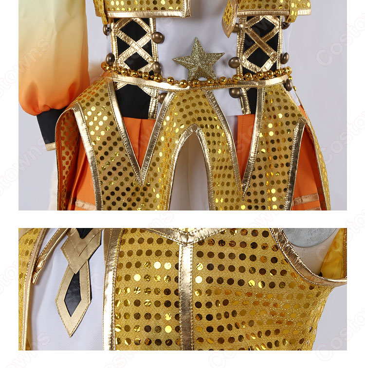 「Yes! Party Time!!」 島村卯月 渋谷凛 本田未央 赤城みりあ 安部菜々 コスプレ衣装 『アイドルマスター シンデレラガールズ ビューイングレボリューション』 舞台衣装 演出服 cosplay 仮装 変装-8