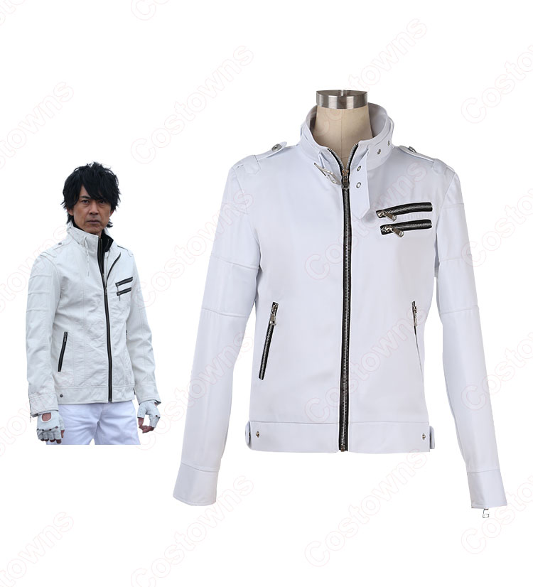 南光太郎(みなみこうたろう) 白い衣装 コスプレ衣装 『スーパーヒーロー大戦GP 仮面ライダー3号』(スーパーヒーローたいせんグランプリ かめんライダー3ごう) 白ジャケット / コート cosplay 仮装 変装-7