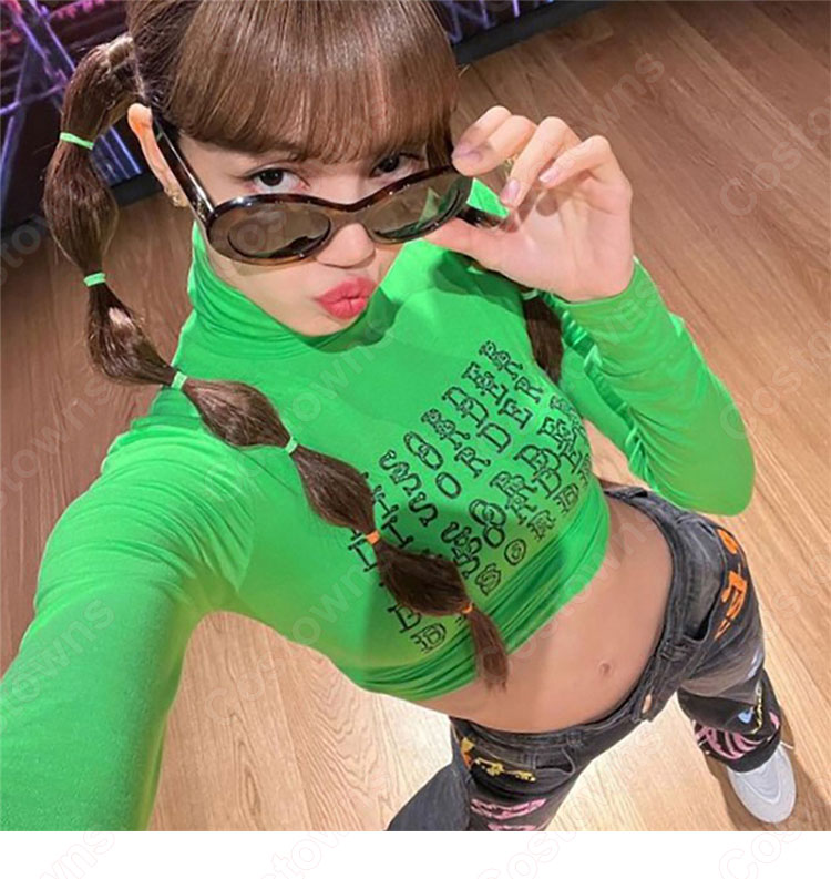 BLACKPINK 』LISA(リサ) ハイネック トップス ジャズダンス衣装