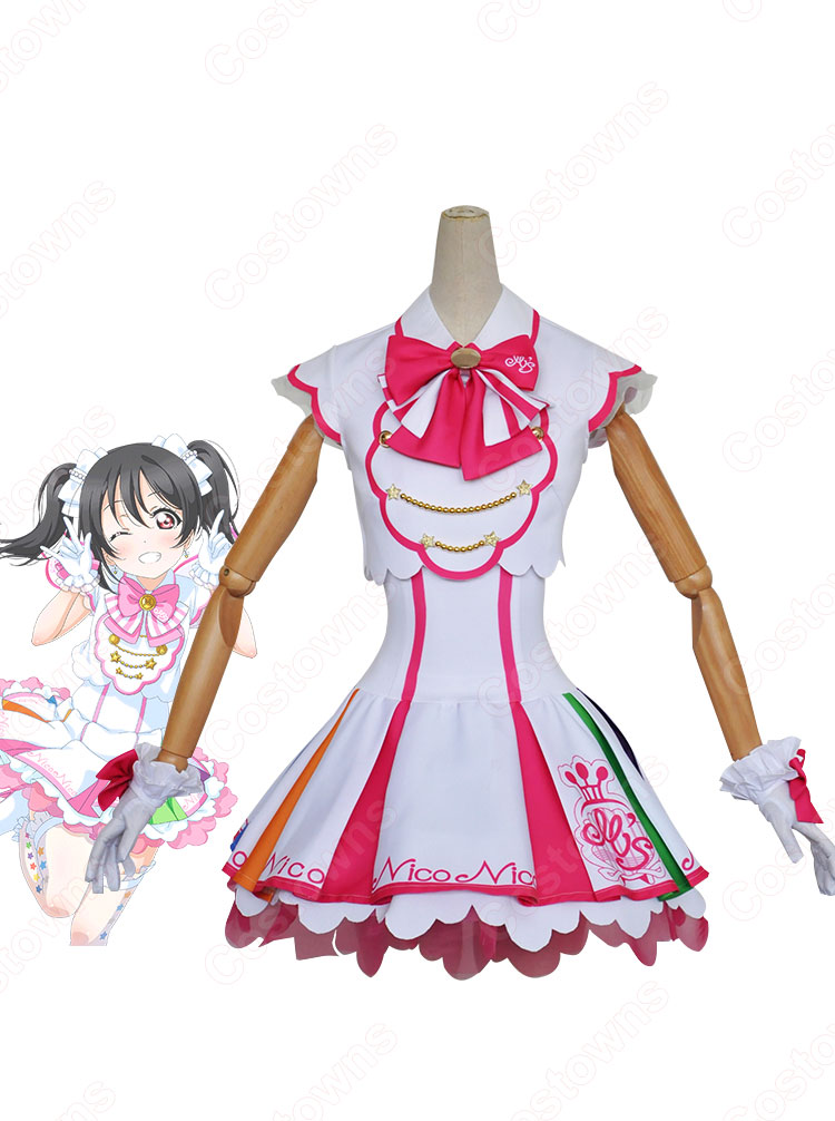 矢澤にこ（やざわにこ） ＜笑顔を咲かせて ナインスター・ビーナス＞ コスプレ衣装 『ラブライブ！ スクールアイドルフェスティバル』 （スクフェス）  cosplay 仮装 変装 オーダメイド可（この商品に関連する動画）