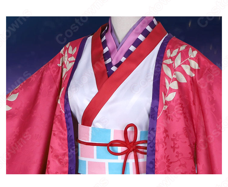 鬼滅 陰陽師 竈門禰豆子(かまどねずこ) 焔火の夜 コスプレ衣装 『鬼滅の刃』(きめつのやいば) cosplay 仮装 変装-3