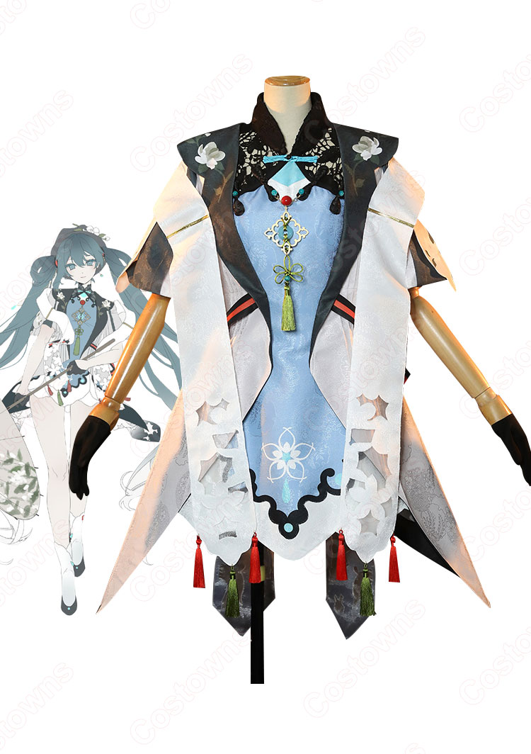 初音ミク（はつね ミク） ジャスミン チャイナドレス コスプレ衣装 「初音ミク MIKU WITH YOU 2021」 未来への花道 cosplay  仮装 変装 - Costowns