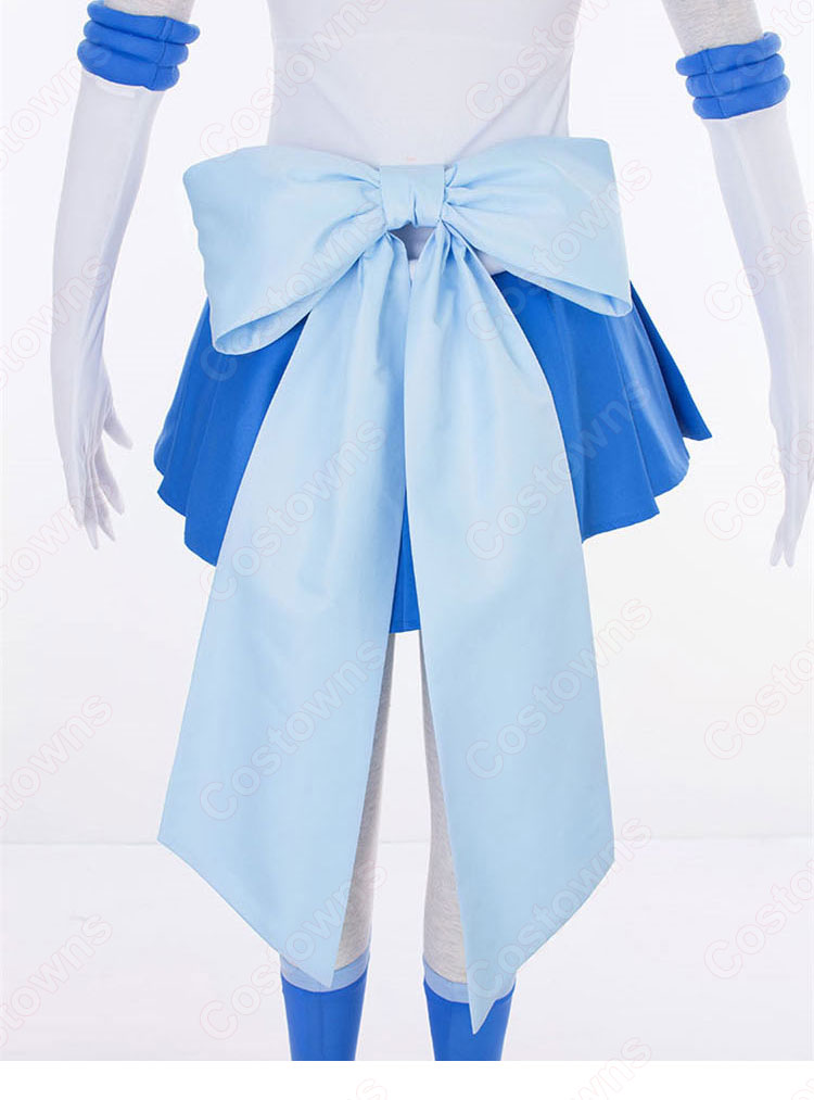 セーラー戦士 水野亜美(みずのあみ) 戦闘服 コスプレ衣装 『美少女戦士セーラームーン』(びしょうじょせんしセーラームーン) セーラーマーキュリー 子供用 大人用 cosplay 仮装 変装-10