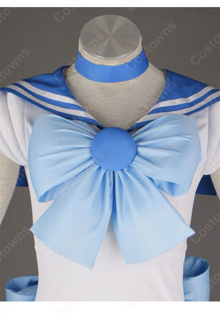セーラー戦士 水野亜美(みずのあみ)戦闘服 コスプレ衣装 『美少女戦士セーラームーン』(びしょうじょせんしセーラームーン) セーラーマーキュリー 子供用 大人用 cosplay 仮装 変装-5