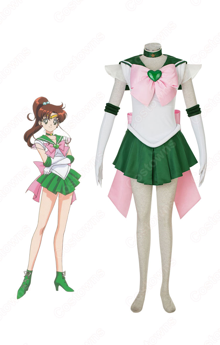 セーラー戦士 木野まこと(きのまこと) 戦闘服 コスプレ衣装 『美少女戦士セーラームーン』(びしょうじょせんしセーラームーン) セーラージュピター 子供用 大人用 cosplay 仮装 変装-1
