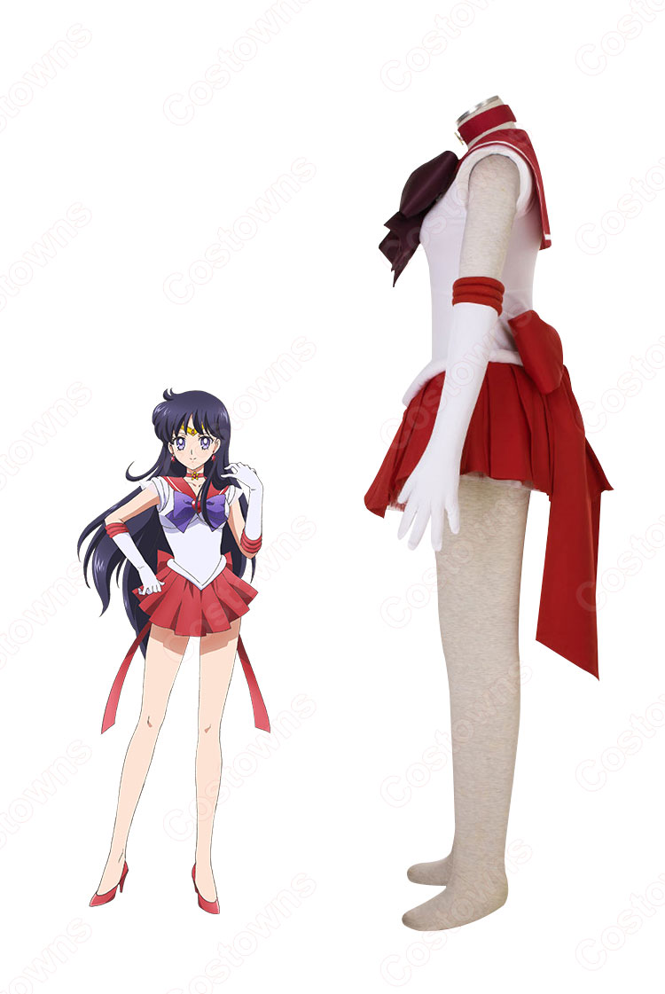 劇場版 セーラー戦士 火野レイ(ひのレイ) スーパー 戦闘服 セーラー服 コスプレ衣装 『美少女戦士セーラームーンEternal』 スーパーセーラーマーズ セーラー服 子供用 大人用 cosplay 仮装 変装-3