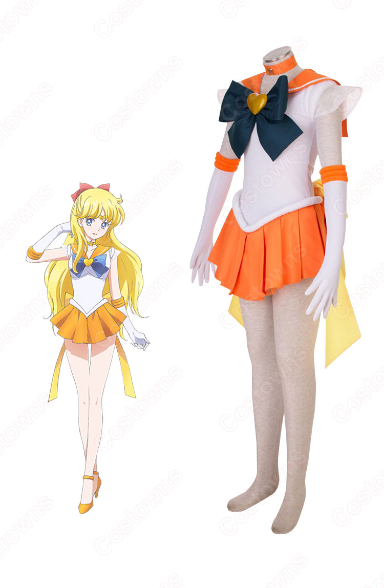 劇場版  セーラー戦士 愛野美奈子（あいのみなこ） スーパー 戦闘服 コスプレ衣装 『美少女戦士セーラームーンEternal』 スーパーセーラーヴィーナス  セーラー服 子供用 大人用 cosplay 仮装 変装-2