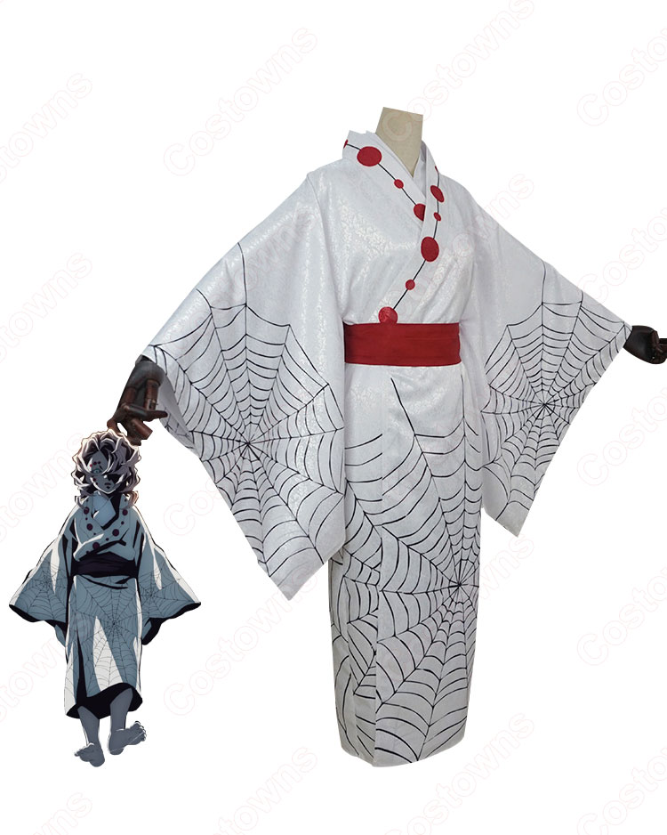 鬼滅 蜘蛛鬼 累(るい) コスプレ衣装 『鬼滅の刃』(きめつのやいば) 十二鬼月 下弦の伍 累 和服 cosplay 仮装 変装-3