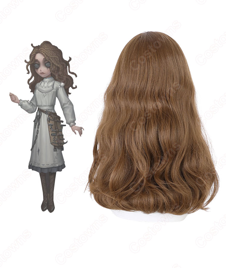 アイデンティティV 心理学者 (エダ・メスマー) 初期衣装 コスプレウィッグ 『IdentityV 第五人格』こげ茶 耐熱かつら cosplay wig 通販-4