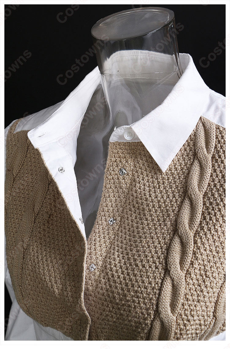 JISOO(ジス) 重ね着風 演出服 Knowing Bros 学園風 おしゃれ 衣装『BLACKPINK』ステージ衣装 韓国 アイドル 衣装 可愛い 仮装 団体服 人気 韓流グッズ 着痩せ 白シャツ プリーツスカート 2点セット-7