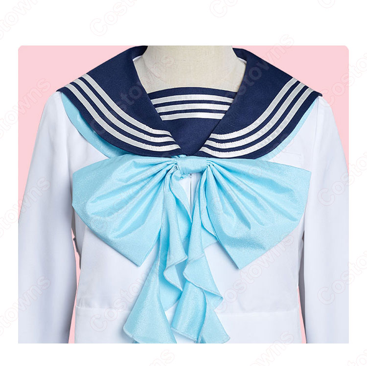 明日ちゃんのセーラー服 コスプレ衣装 明日小路(あけびこみち) 制服 cosplay 仮装 変装-4