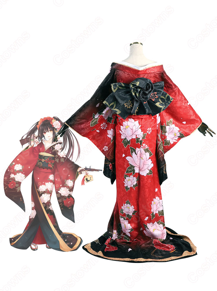 デアラ 時崎狂三(ときさきくるみ) 艶姿 着物 コスプレ衣装 『デート・ア・ライブ』 cosplay 仮装 変装-2