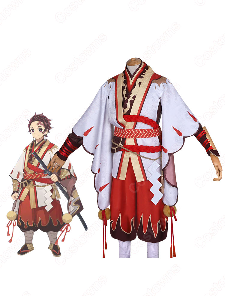 鬼滅 陰陽師 竈門炭治郎(かまどたんじろう) 兄長誓言 コスプレ衣装 『鬼滅の刃』(きめつのやいば) cosplay 仮装 変装-1
