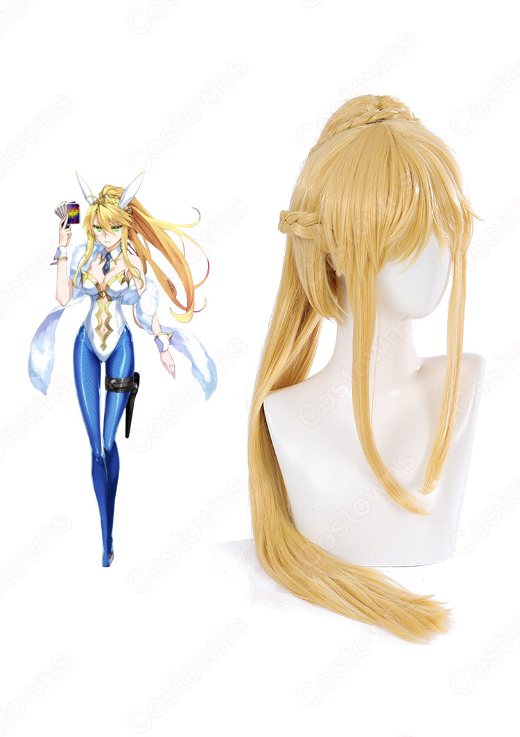 FGO 水着獅子王 バニー王 コスプレウィッグ 『Fate/Grand Order』(フェイトグランドオーダー) バニーガール アルトリア・ペンドラゴン ルーラー Saber 耐熱かつら cosplay wig 通販-2