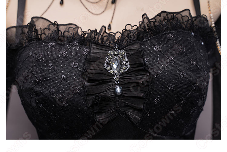 FGO エレシュキガル 花嫁 黒 コスプレ衣装 『Fate/Grand Order』（フェイト・グランドオーダー） ウェディングドレス cosplay 仮装 変装-9