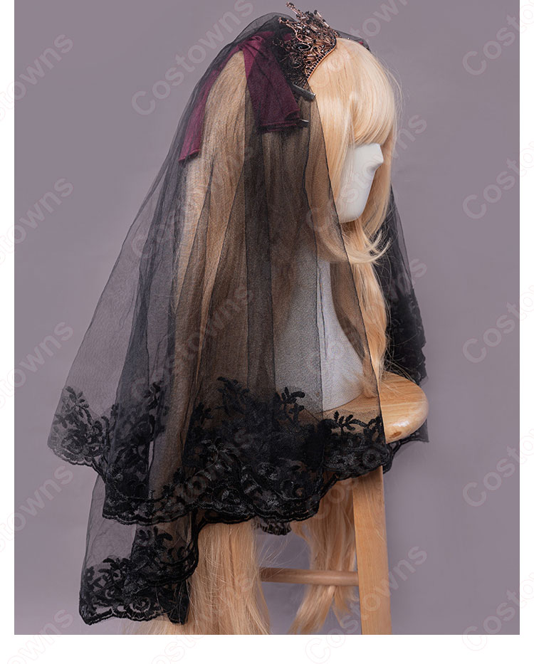 FGO エレシュキガル 花嫁 黒 コスプレ衣装 『Fate/Grand Order』（フェイト・グランドオーダー） ウェディングドレス cosplay 仮装 変装-29